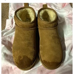 Ugg mini boots in chestnut